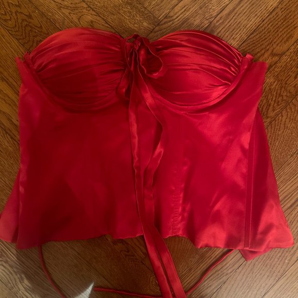 Idah Red Bustier Top - Picture 4 of 6
